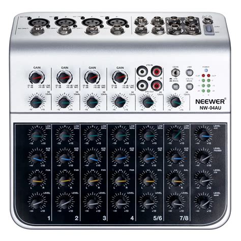 Neewer Stereo Mixer Compact Mini Mixing Console Channel Way Stereo