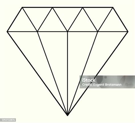 다이아몬드 크리스탈 젬스톤의 라인 아트 일러스트레이션 흰색 배경에 귀중한 화려한 윤곽 회사의 로고 또는 아이콘입니다 로얄 로고