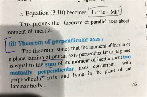 Perpendicular Axis Theorem