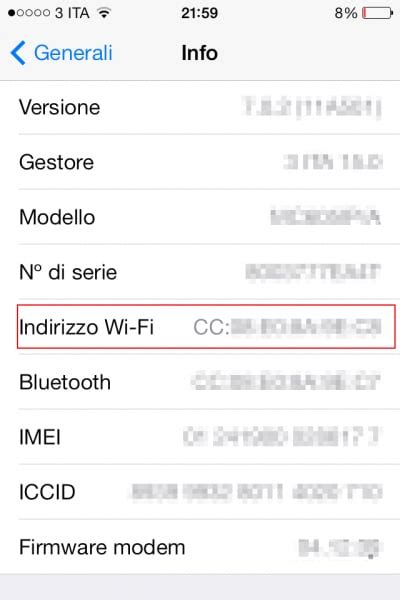 Come Trovare L Indirizzo MAC Dell IPhone IPad Con IOS 9 WizBlog