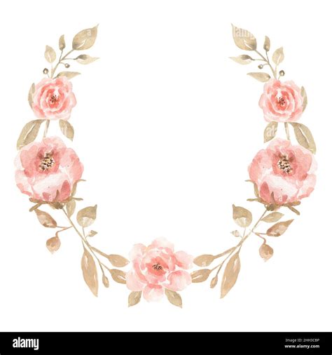 Watercolor Floral Boho Flower Wreath Fotos E Im Genes De Stock Alamy