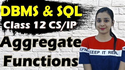 Database Sql Aggregate Functions In Sql Class Cs Ip Lovejeet