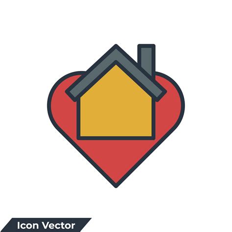 Dream House Icon Logo Vector Illustration Love And House Symbol