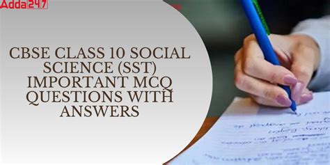 Cbse Class Sst Most Important Mcq Questions With Answers