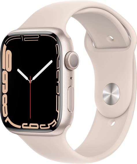 Customer Reviews Apple Watch Series 7 Gps 45mm Aluminum Case With Starlight Sport Band