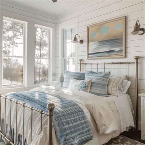 tranquil coastal farmhouse bedroom concept