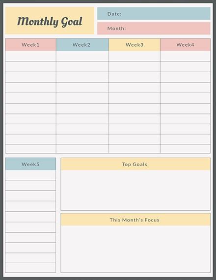 Free Monthly Planner Template Download 29 Planners In Psd