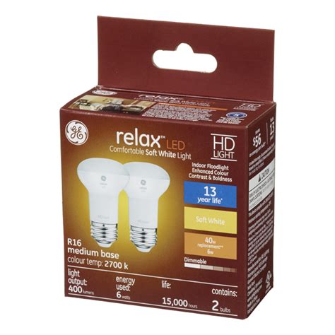 GE Relax HD Soft White 40W Replacement LED Indoor Floodlight R16 Light