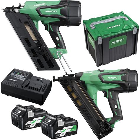 HiKOKI 18V 5 0Ah MultiVolt Brushless Cordless 2 Piece Nail Gun Combo