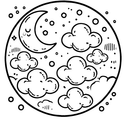 Coloriage Nuage Gratuit Imprimer Beaucoup De Formes