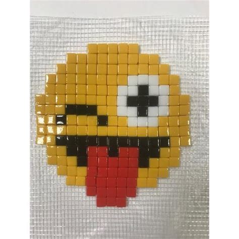 Kit mosaïque emoji Kit créatif pixel Art jeux vidéo smiley modèles