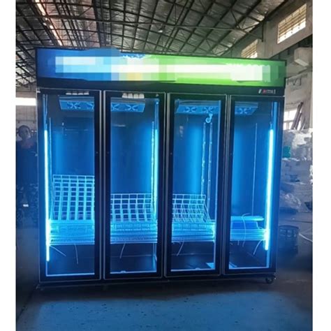 Upright Split Door Refrigerator Custom Commercial Convenience Store Freezer