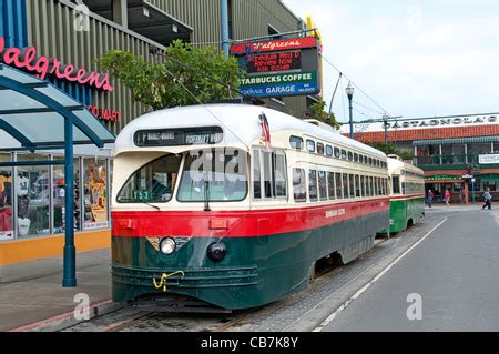 San Francisco Heritage Streetcars F-Line 30 vintage trams California ...