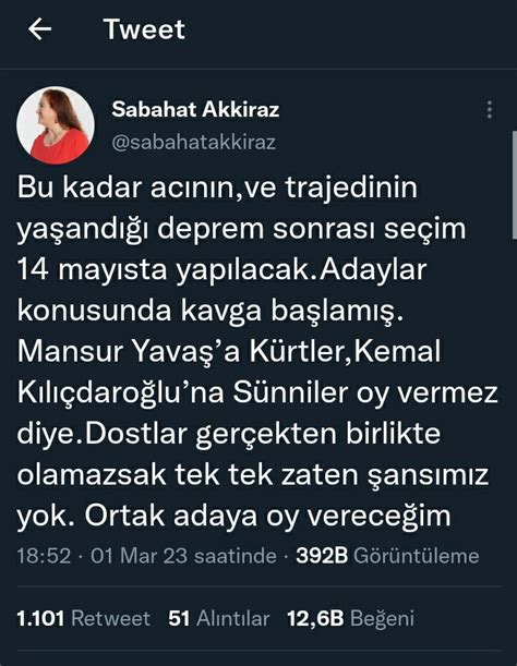 Chloe on Twitter Kürt arkadaşlardan Mansur Yavaş aday olursa oy