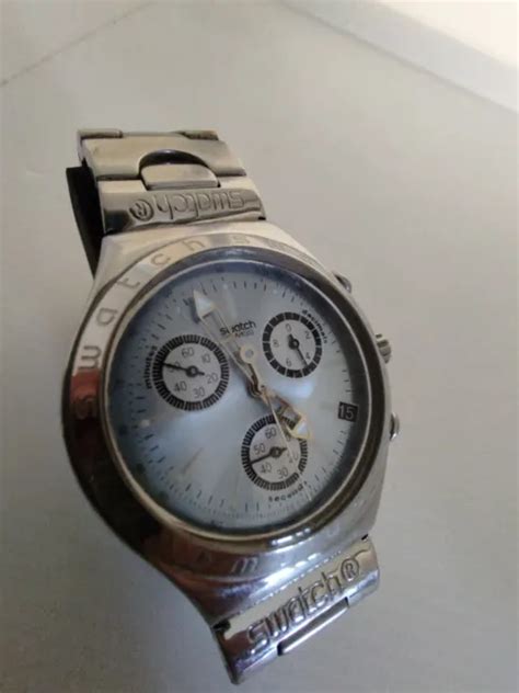 Mens Vintage Swatch Irony Ag Swiss Made V Chronograph Watch Retro