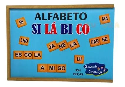 Alfabeto Silábico 354 Peças Em Madeira Mdf Educativo Escolar R 120 em