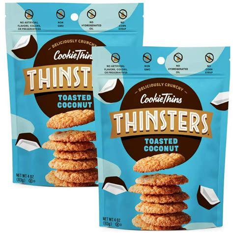 Thinsters Cookie Thins Cookies Toasted Coconut 16oz Pack Of 2