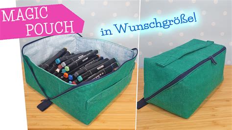 Magic Pouch N Hen In Wunschgr E Wide Open Pouch Diy N Hanleitung