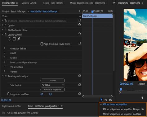 Affichage Et R Glage Deffets Et Dimages Cl S Dans Adobe Premiere Pro