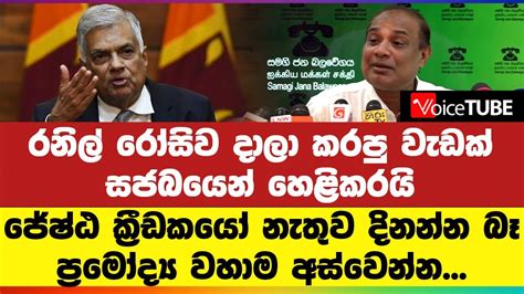 රනිල් රෝසිව දාලා කරපු වැඩක් සජබයෙන් හෙළිකරයි ජේෂ්ඨ ක්‍රීඩකයෝ නැතුව