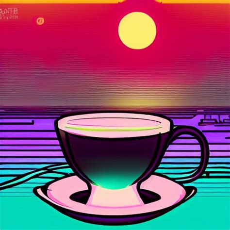 Lexica A Cup Of Tea Epic Retrowave Art Trending On Art Station