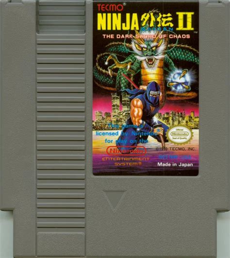 Ninja Gaiden Ii The Dark Sword Of Chaos 1990 Nes Box Cover Art