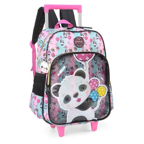 Mochila De Rodinhas Al A Luxcel Up You Panda Preto Submarino