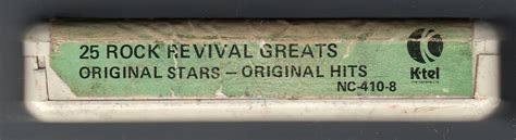 25 Rock Revival Greats Original Hits Original Stars K Tel 8 Track Tape