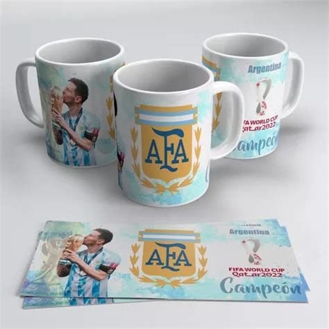 Taza Argentina Campe N Qatar Messi Meses Sin Intereses