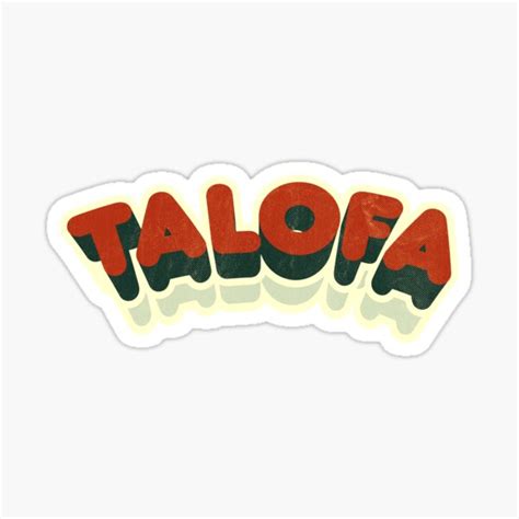 "Talofa | Retro Curve" Sticker for Sale by retroready | Redbubble