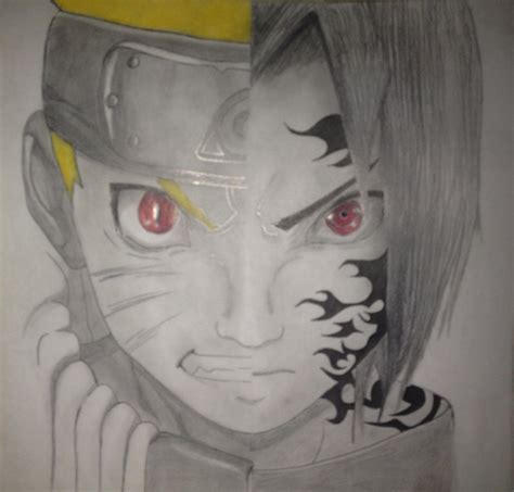 Naruto Sasuke Half Face by ZeenZor on DeviantArt