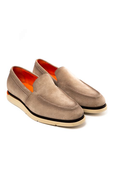 Замшевые лоферы Santoni - в интернет-магазине Intefra.ru