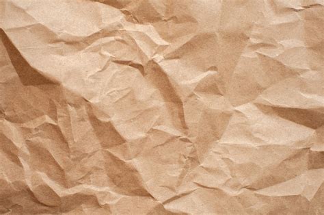 Premium Photo Crumpled Brown Paper Texture Brown Background