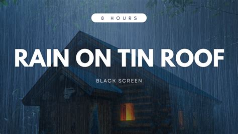 The Calming Sound Of Raindrops Falling On A Tin Roof And Black Screen