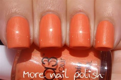 Shimmering Pastel Orange Nail Polish