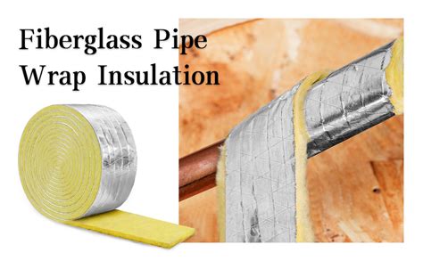 2 Pack 32 8 Foot Foiled Back Fiberglass Pipe Insulation Wrap Pipe