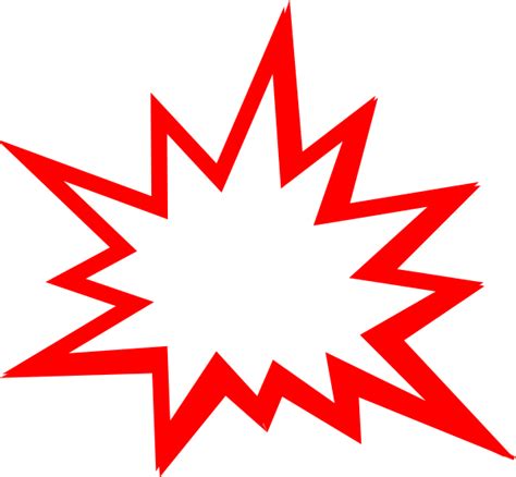 Red Explosion Clip Art at Clker.com - vector clip art online, royalty ...