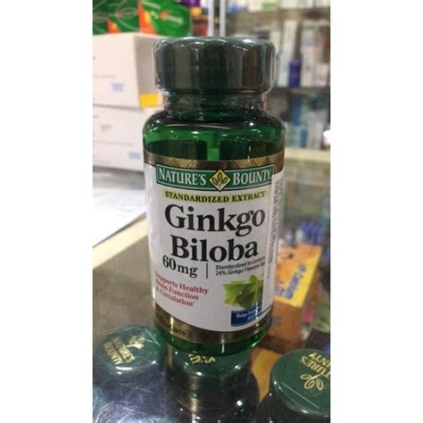 Ginkgo Biloba 60mg Nature S Bounty 60 Viên Tuần Hoàn Não An Thần Gây Ngủ Sản Phẩm Thảo Dược