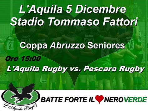 Domani Dicembre Alle Al Fattori Coppa Abruzzo Tra L Aquila Rugby