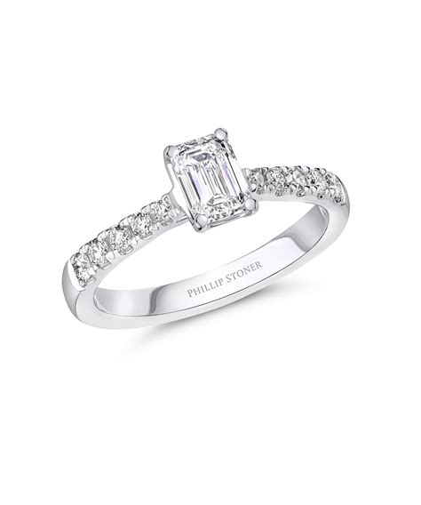 0 70ct G Vs2 Emerald Cut Diamond Solitaire Ring Phillip Stoner The