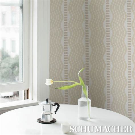 Sina Stripe Sand Wallpapers Schumacher