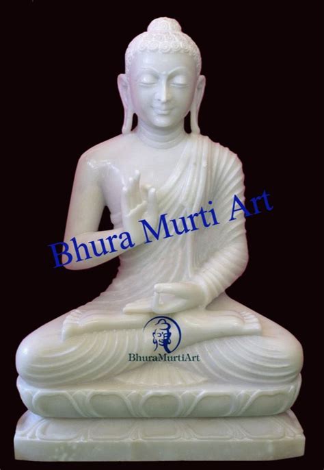 Jaipurcrafts Handmade White Marble Lord Buddha Statue Size Dimension