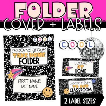 Take Home Folder Covers Labels Fully Editable By Designs By Miss G