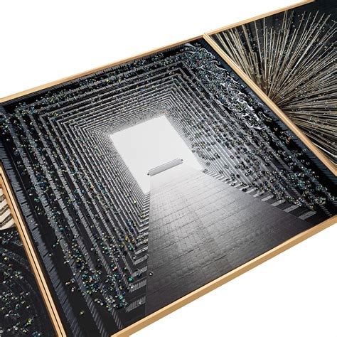 Reflective Illusion Crystal Glass Painting Set Of 3 Dekor Company