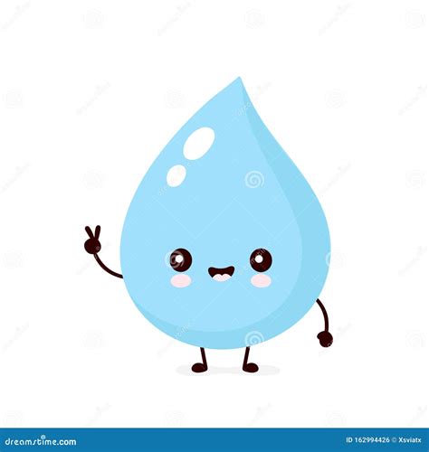 Cute Raindrop Clip Art