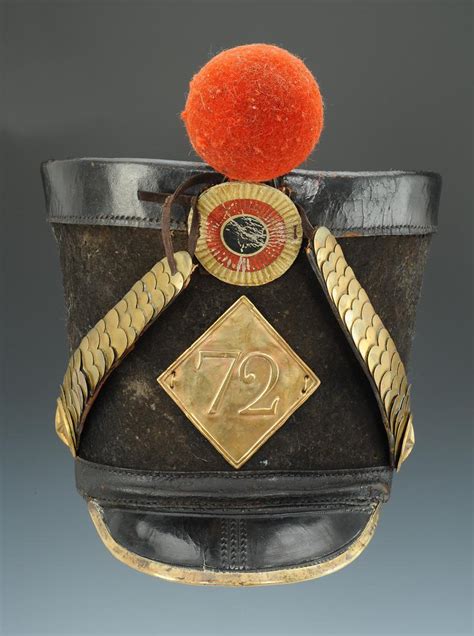 SHAKO DU 72ème RÉGIMENT D INFANTERIE DE LIGNE MODÈLE 1806 PREMIER EMPIRE