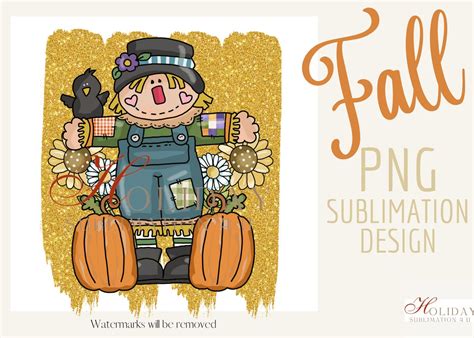 Fall Scarecrow PNG Pumpkin PNG Harvest PNG Happy Fall Png - Etsy