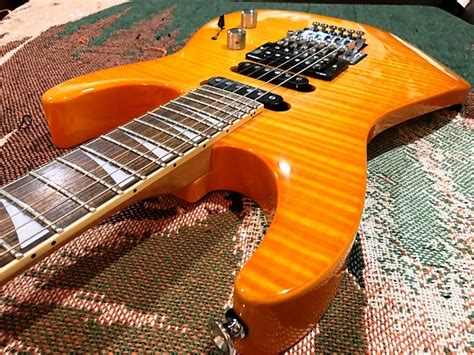 Jackson Dinky Dk2 Made In Japan Amber Burst Flame Top Reverb