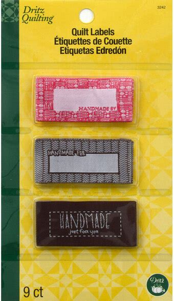 Dritz Sew In Embroidery Quilt Labels Assorted 3244 123stitch