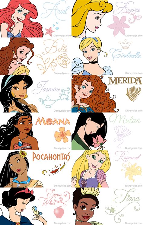 Official Disney Princess List | Walt disney princesses, Disney princess ...